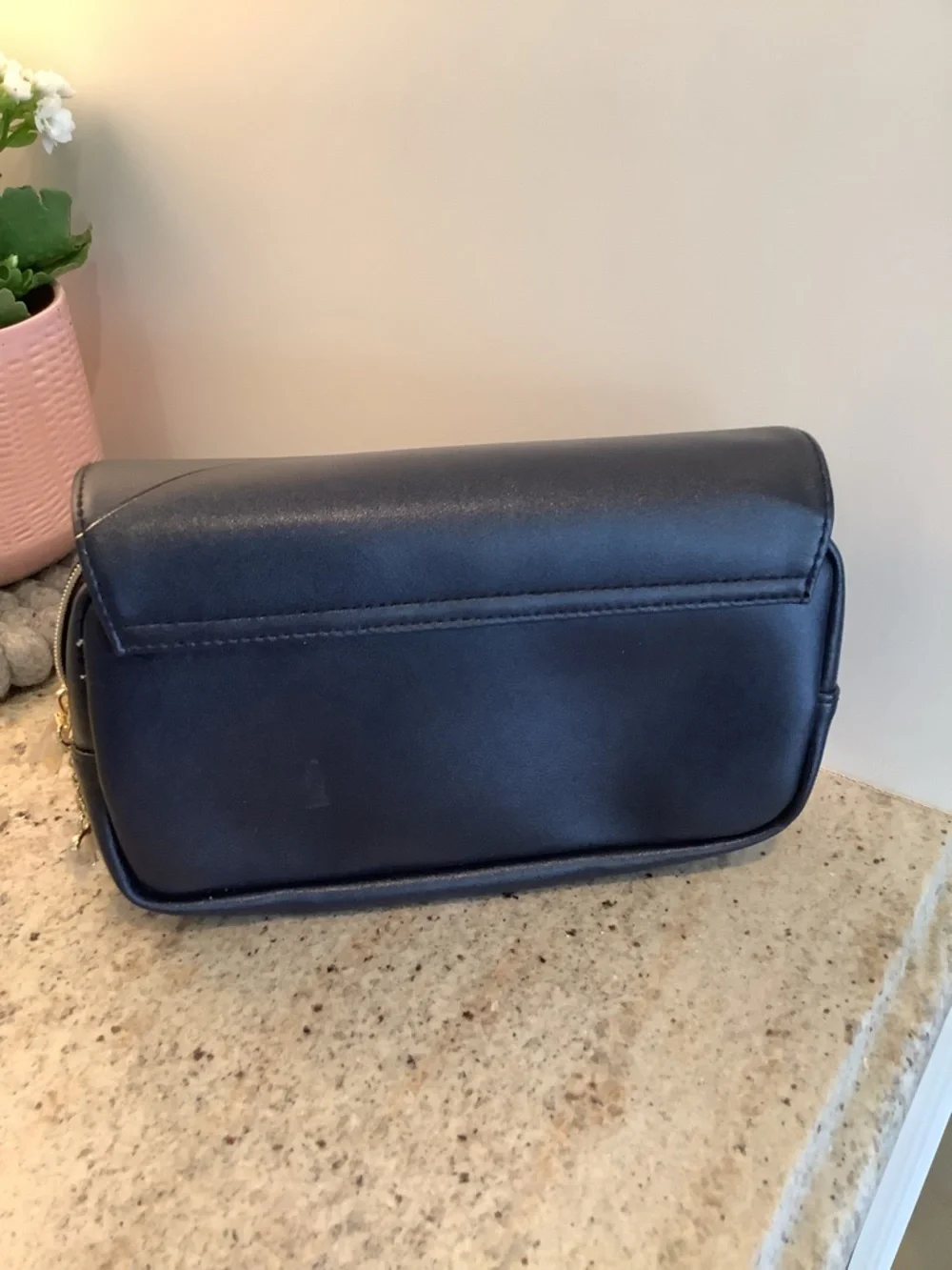 Clé de Peau Beauté Navy Geometric Cosmetic Bag